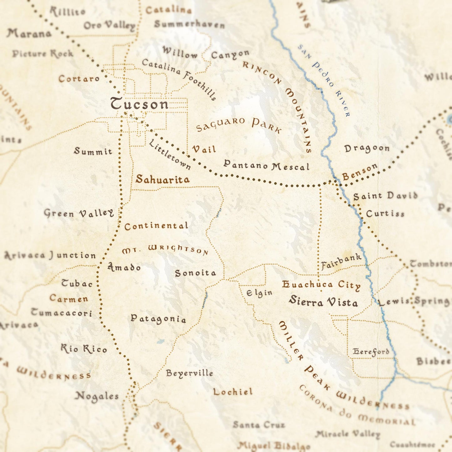 Arizona Fantasy Map Print
