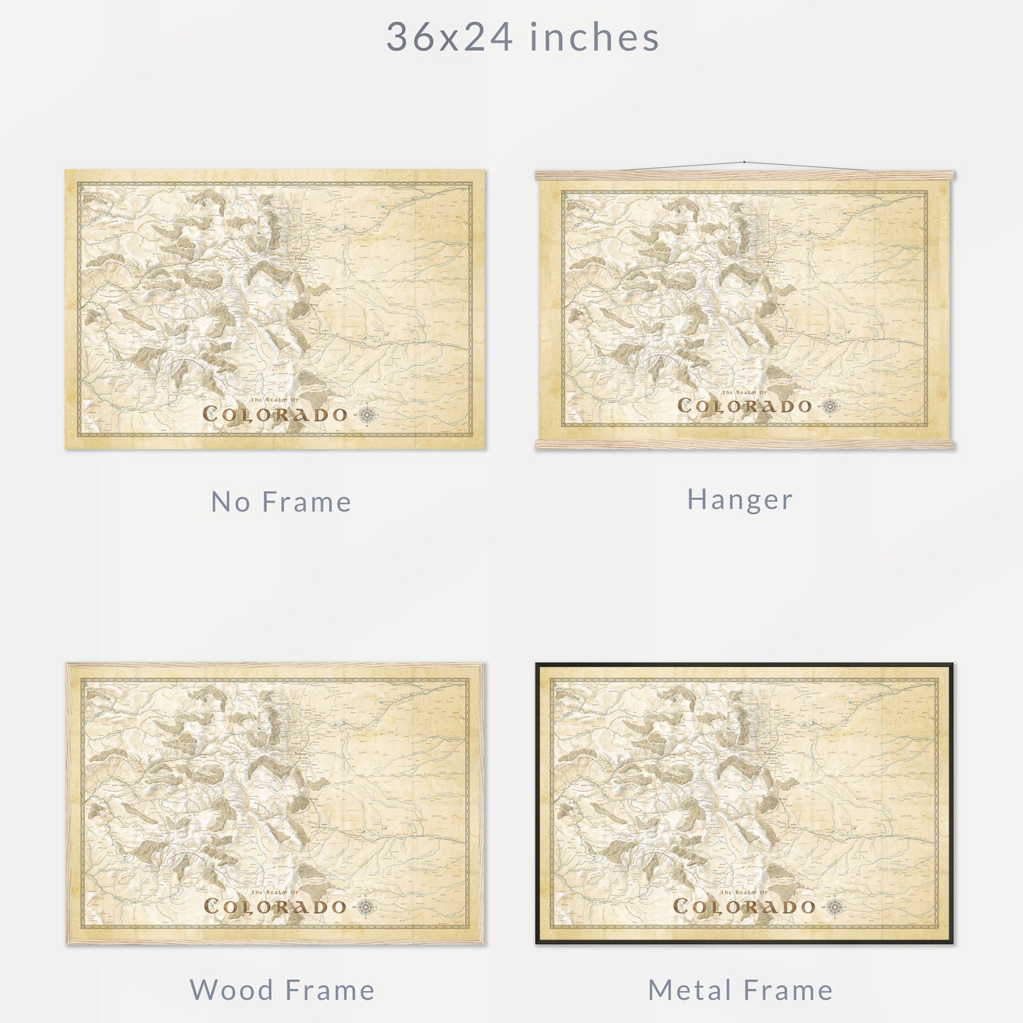 Colorado Fantasy Map Print