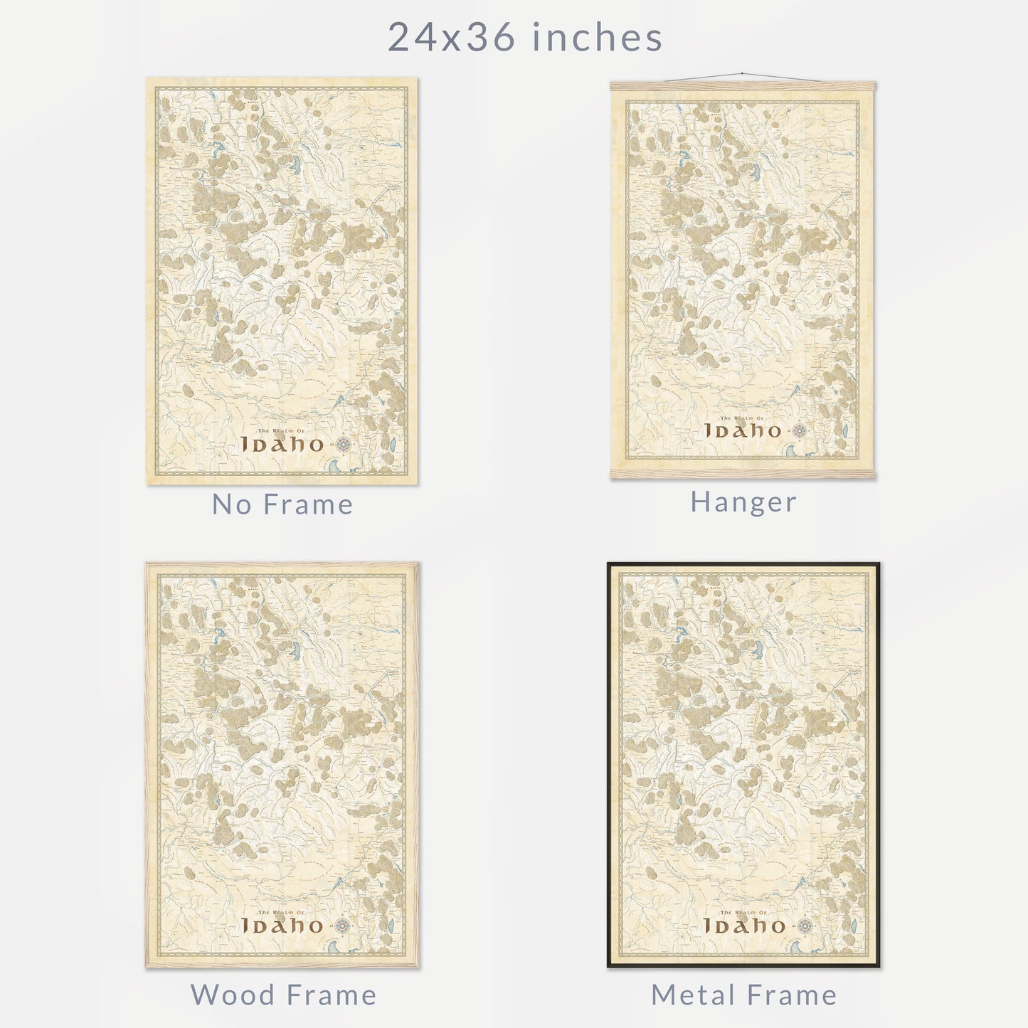 Idaho Fantasy Map Print