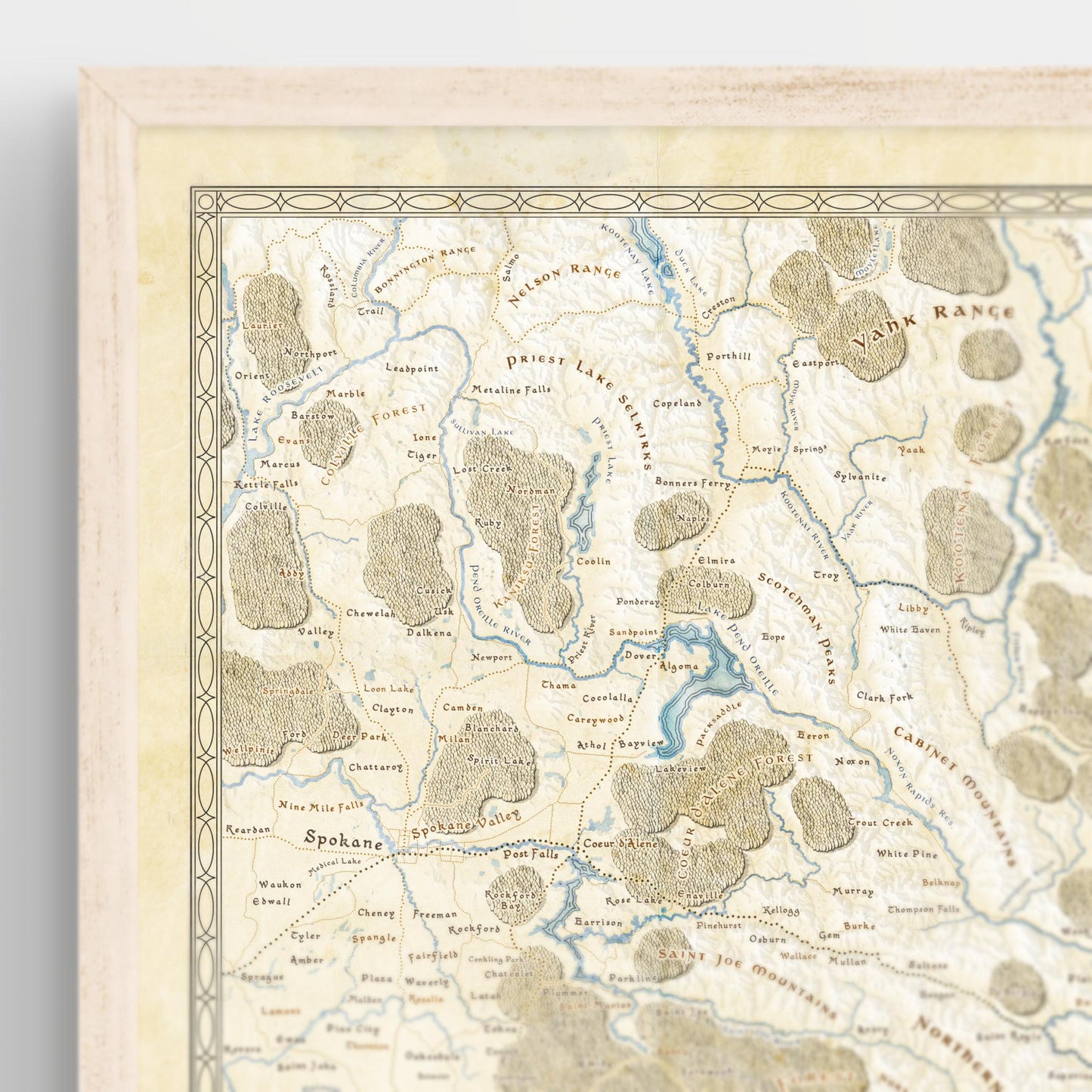 Idaho Fantasy Map Print