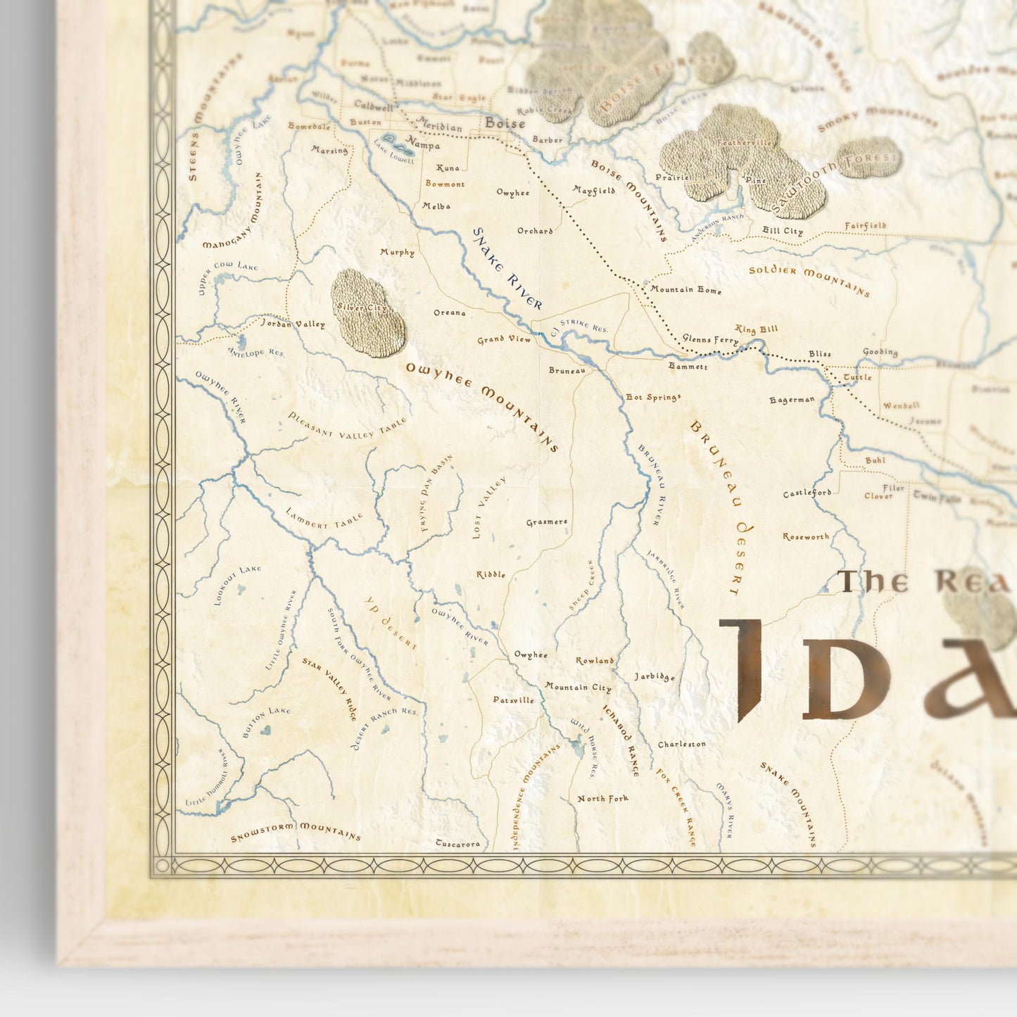 Idaho Fantasy Map Print