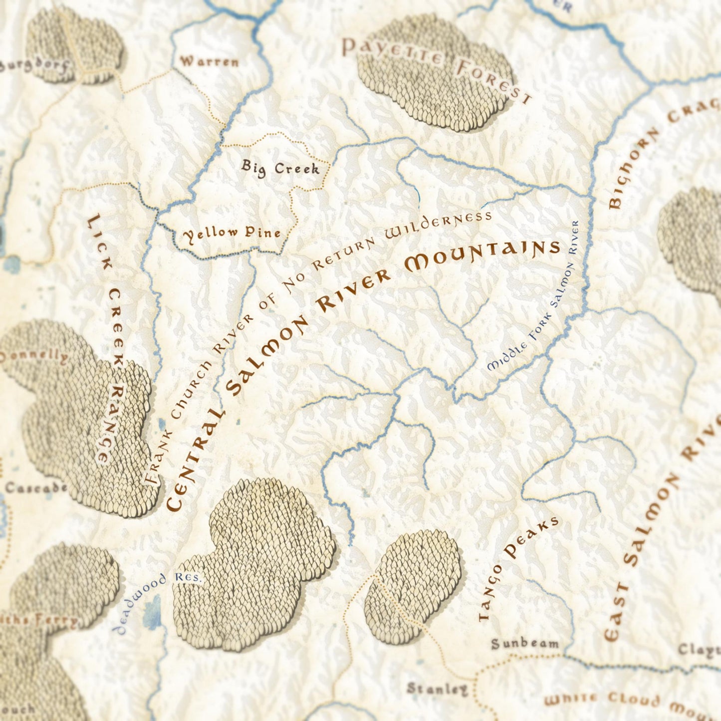 Idaho Fantasy Map Print