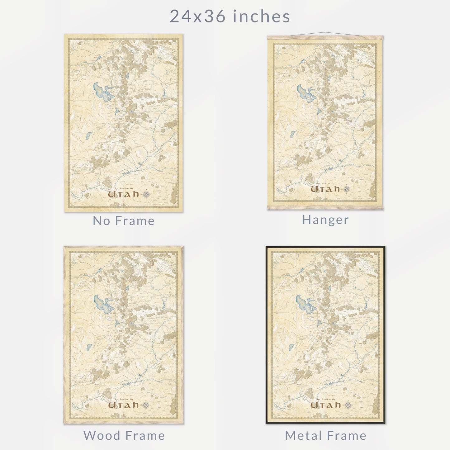 Utah Fantasy Map Print