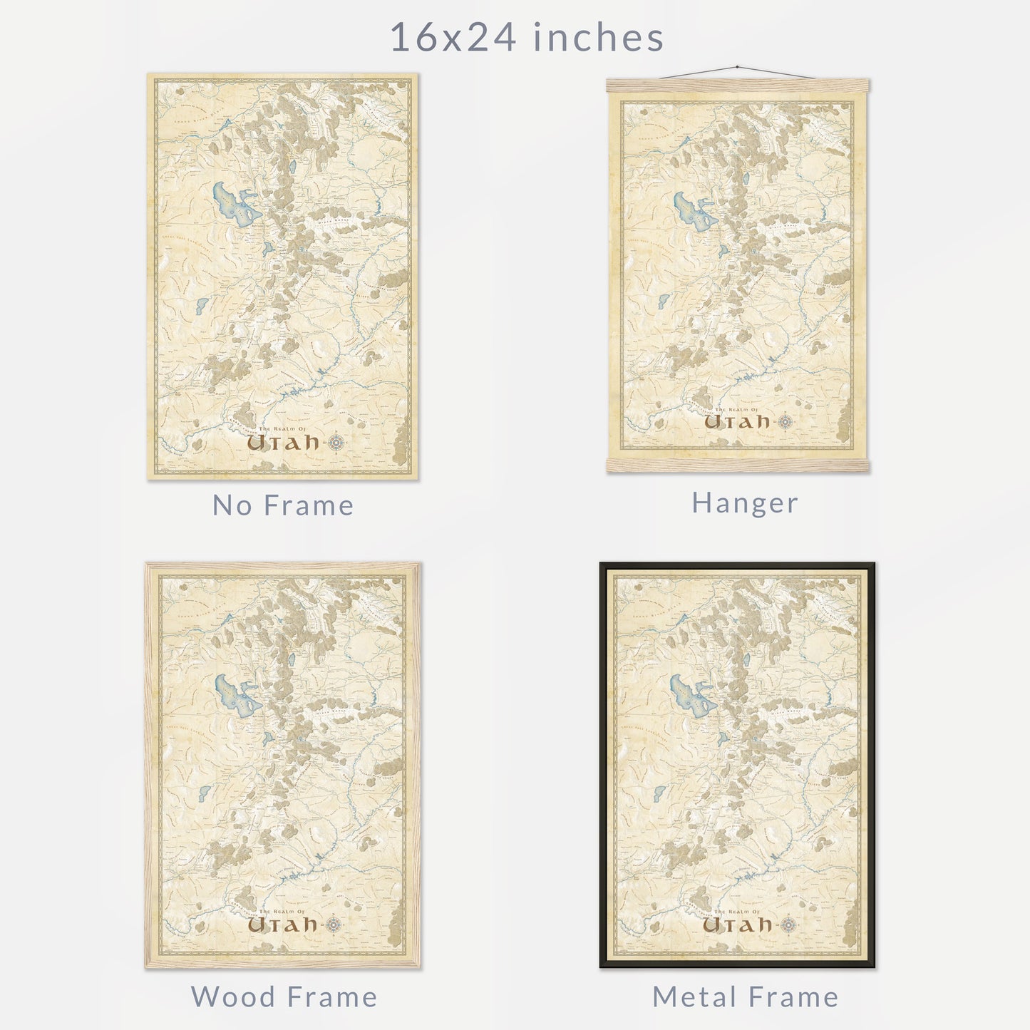 Utah Fantasy Map Print