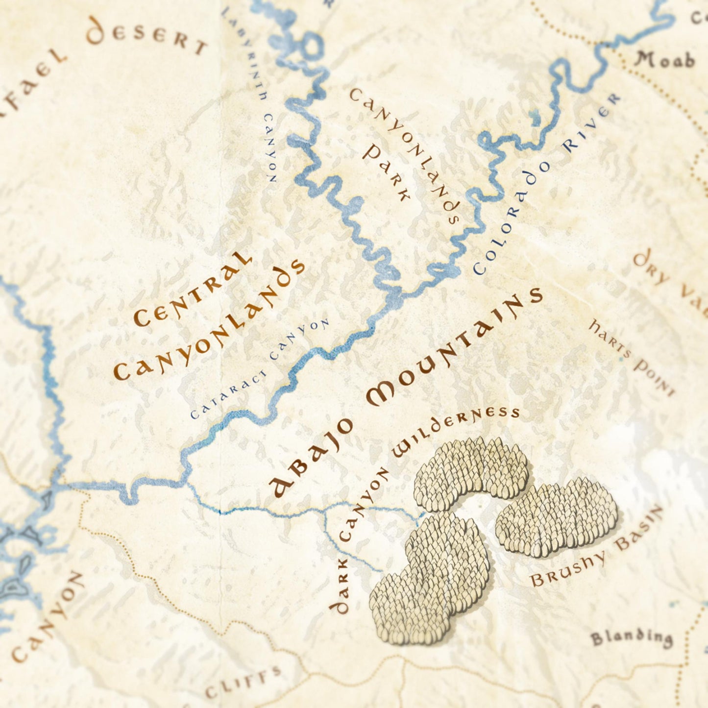Utah Fantasy Map Print