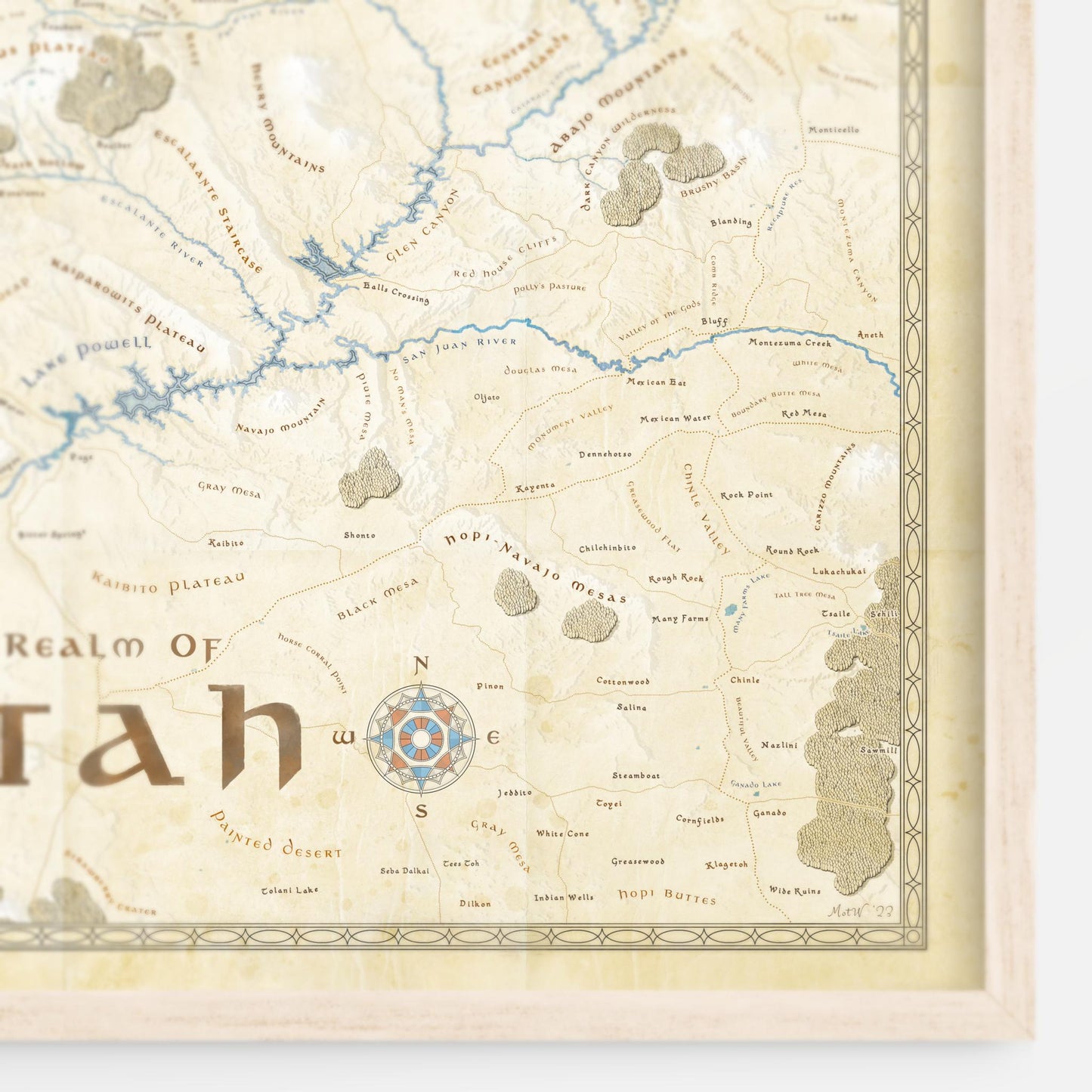 Utah Fantasy Map Print