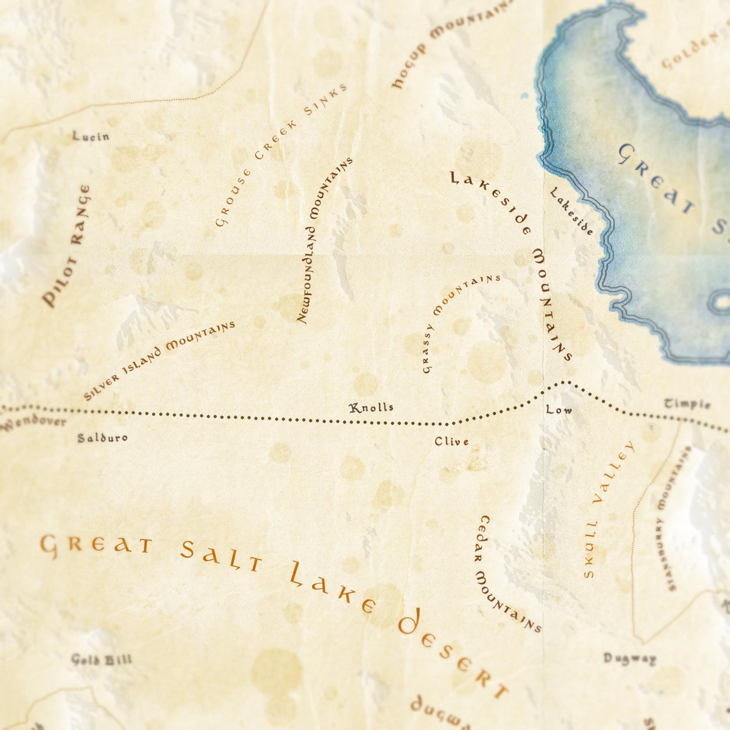 Utah Fantasy Map Print