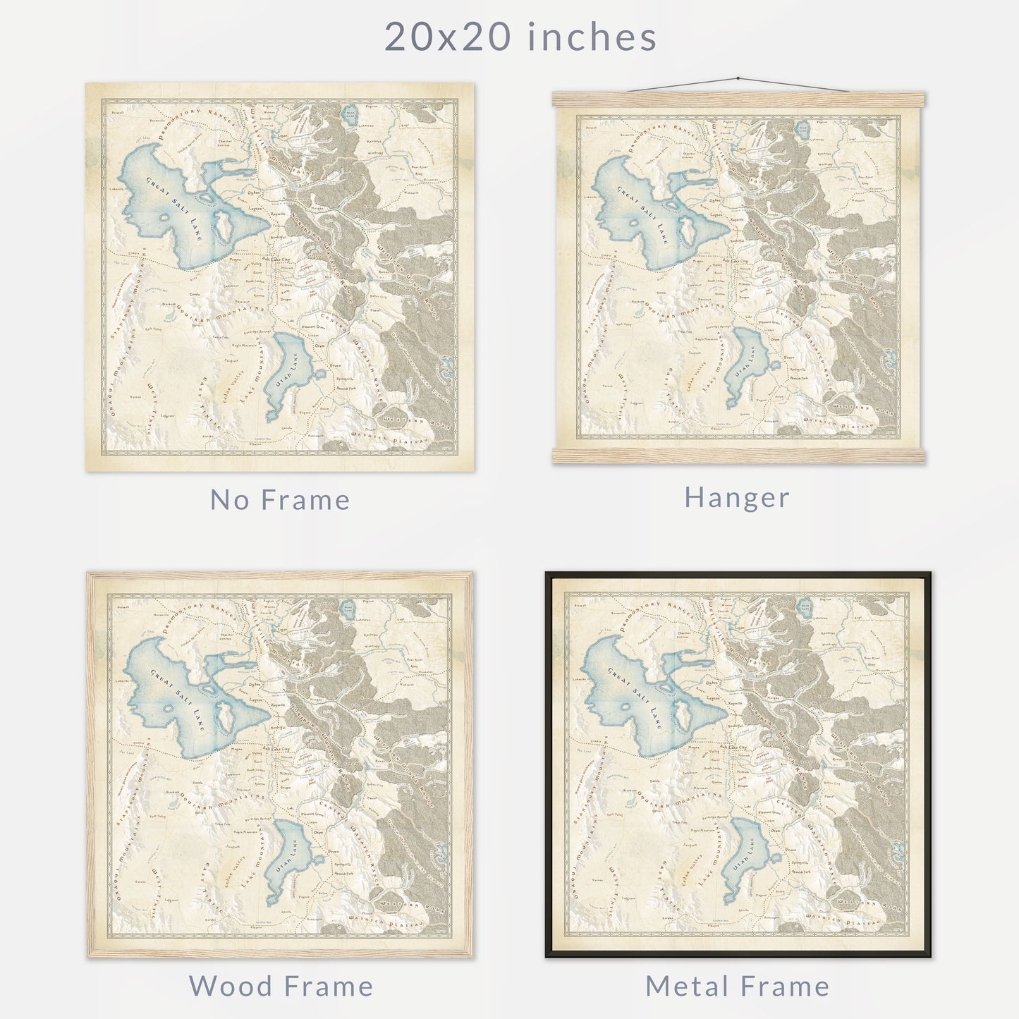 Northern Utah Fantasy Map Print