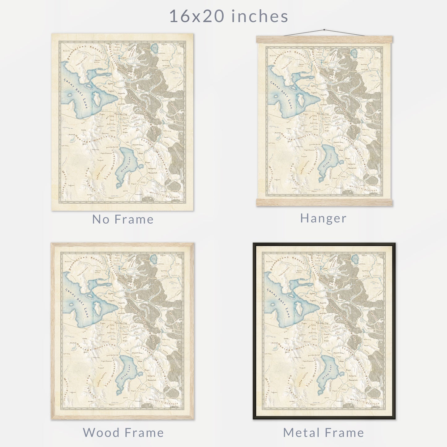 Northern Utah Fantasy Map Print