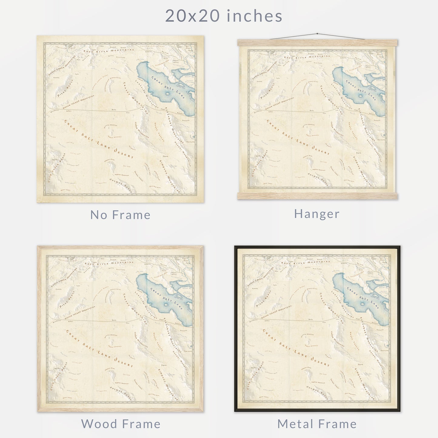 Northwest Utah Fantasy Map Print