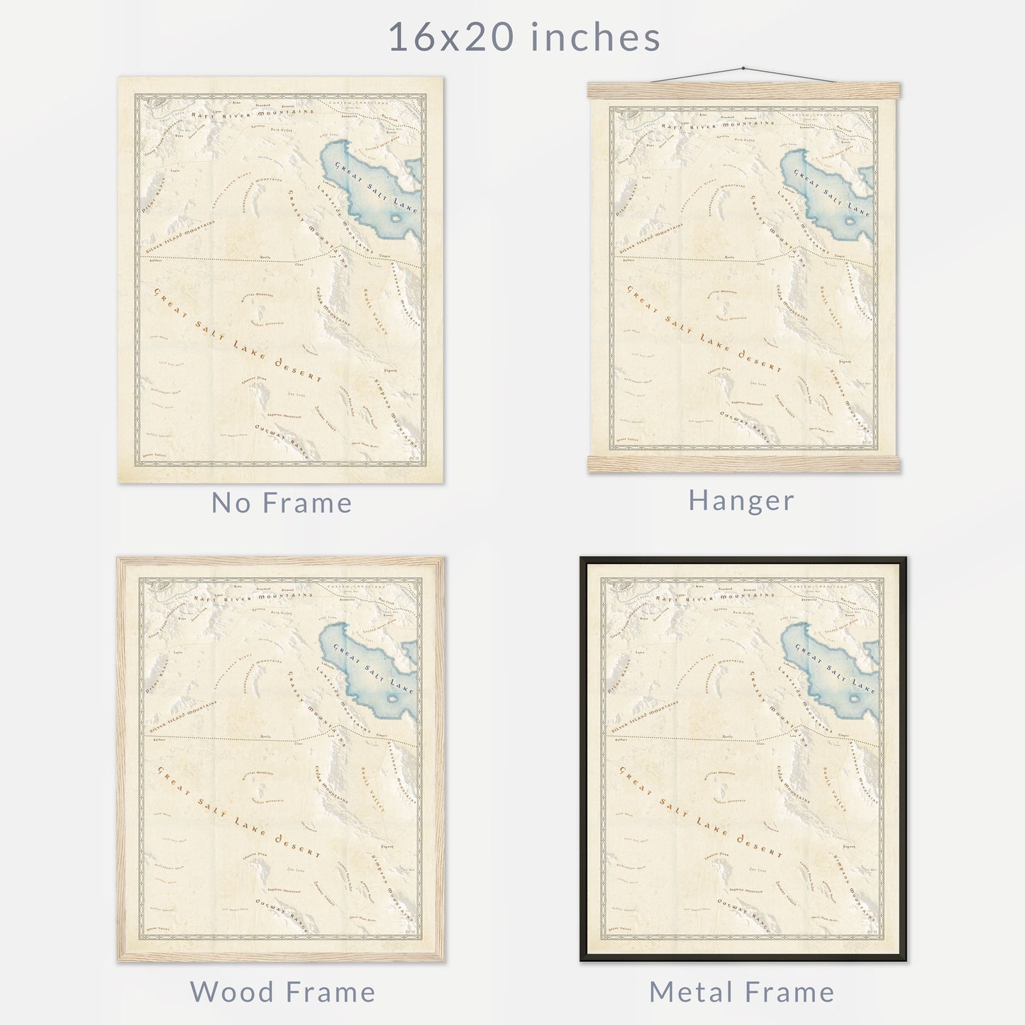 Northwest Utah Fantasy Map Print