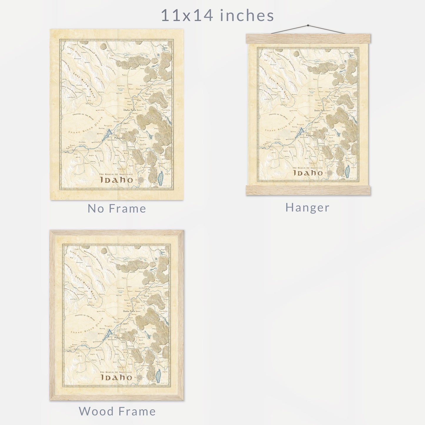 Southeast Idaho Fantasy Map Print
