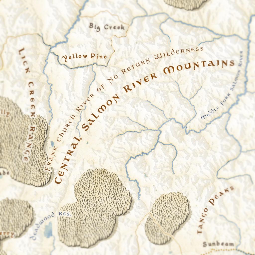 Southwest Idaho Fantasy Map Print