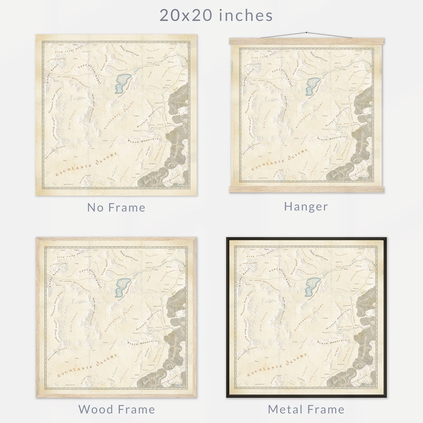 Western Utah Fantasy Map Print
