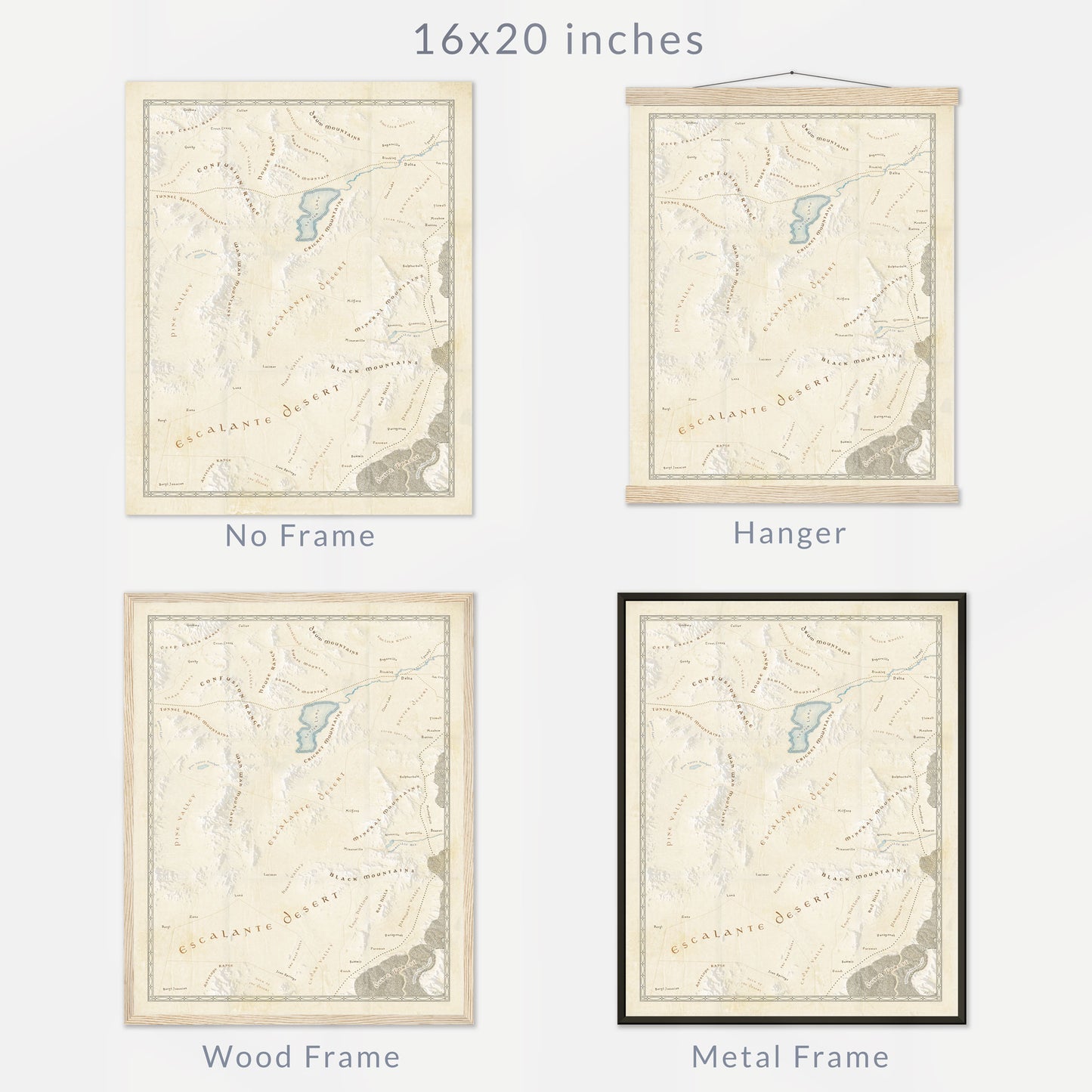 Western Utah Fantasy Map Print