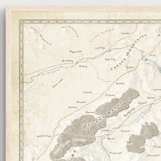 Central Utah Fantasy Map Print