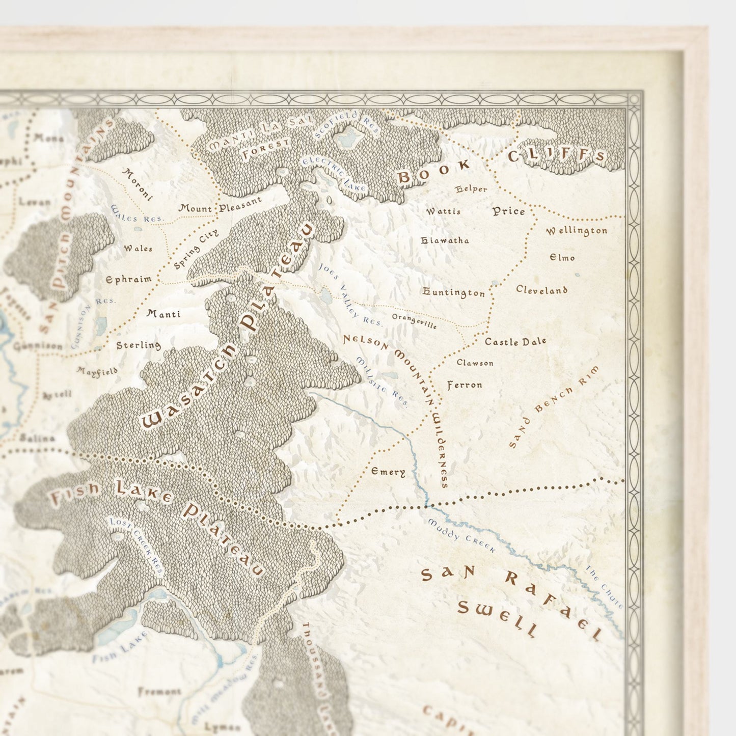 Central Utah Fantasy Map Print