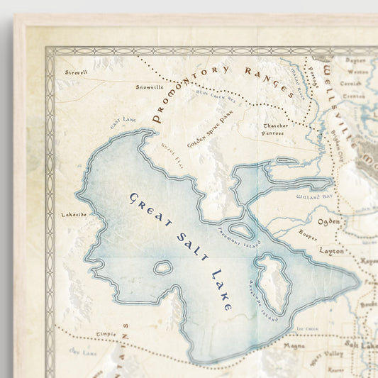 Northern Utah Fantasy Map Print