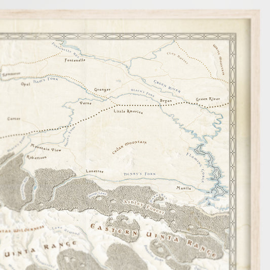 Northeast Utah Fantasy Map Print