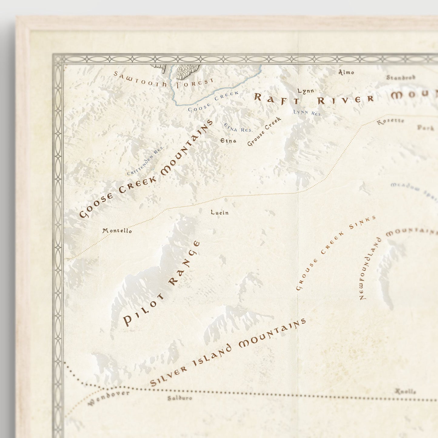 Northwest Utah Fantasy Map Print