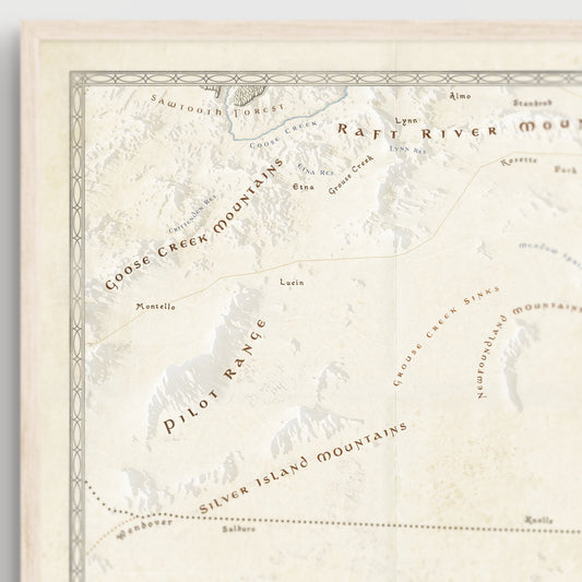 Northwest Utah Fantasy Map Print