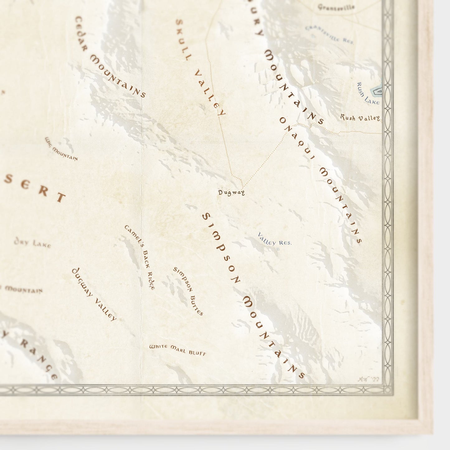 Northwest Utah Fantasy Map Print