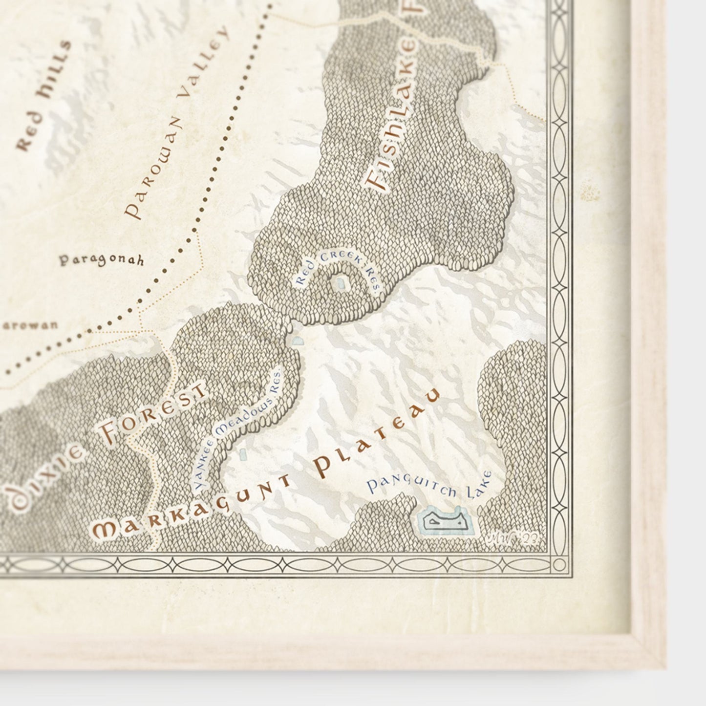 Western Utah Fantasy Map Print