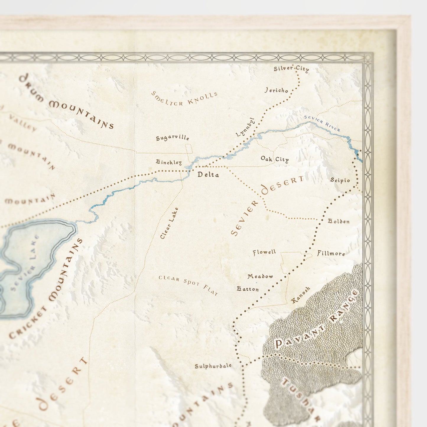 Western Utah Fantasy Map Print