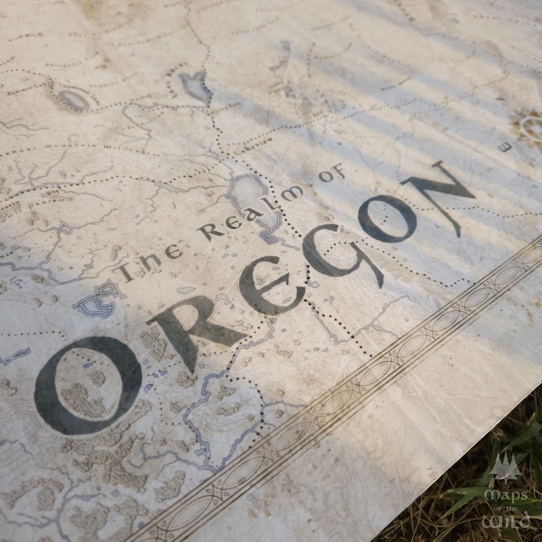 Fantasy map from the realm of Oregon