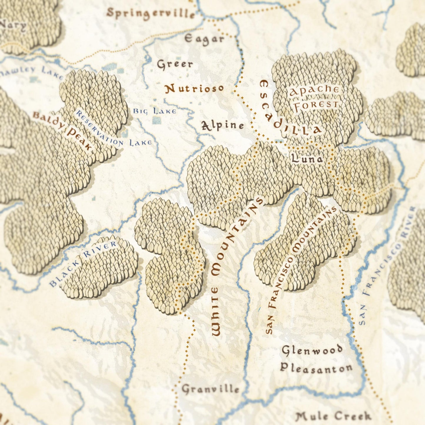 Arizona Fantasy Map Print