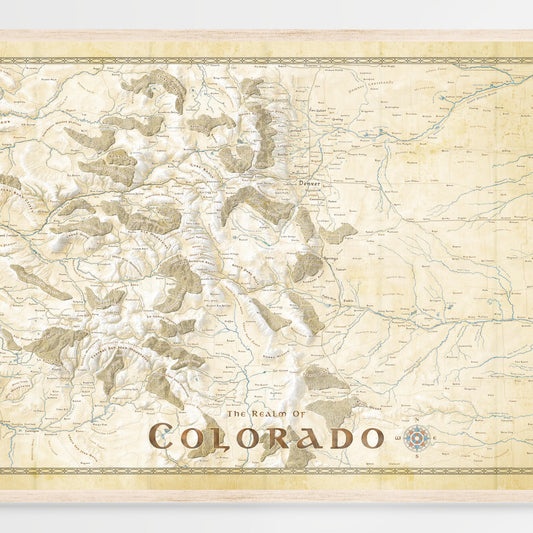 Colorado Fantasy Map Print