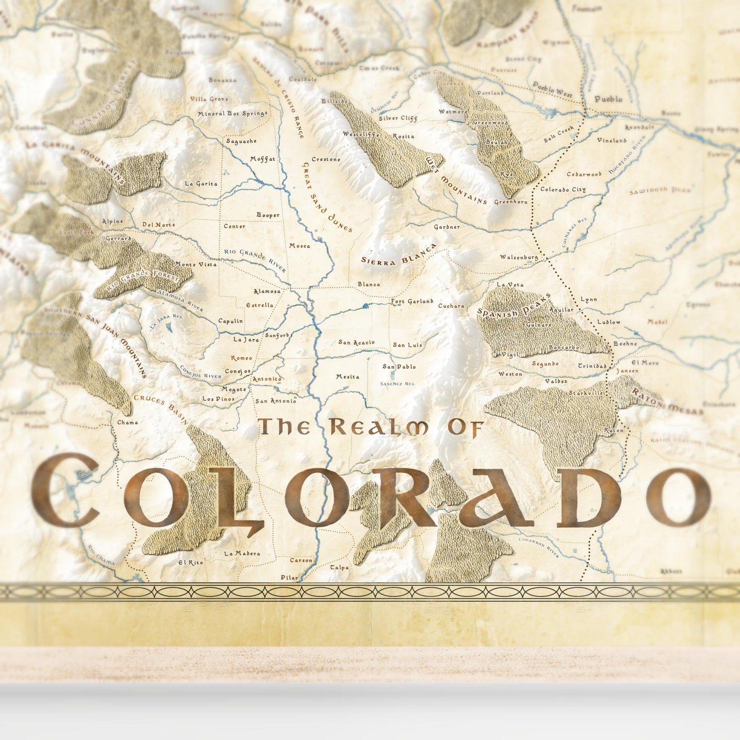 Colorado Fantasy Map Print