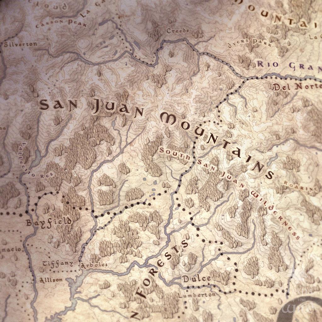 Colorado wall map done in fantasy art style for home and office decor.