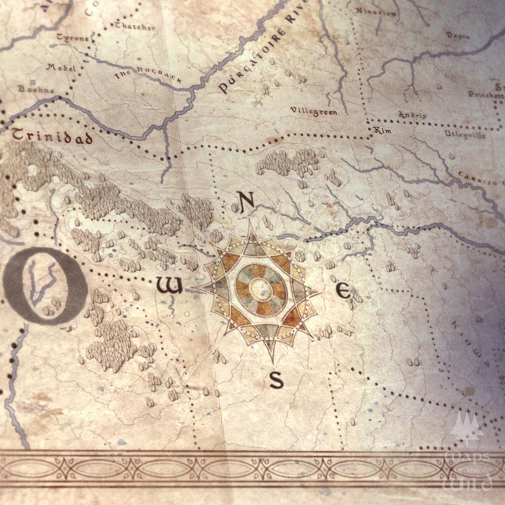 Colorado wall map done in fantasy art style for home and office decor.