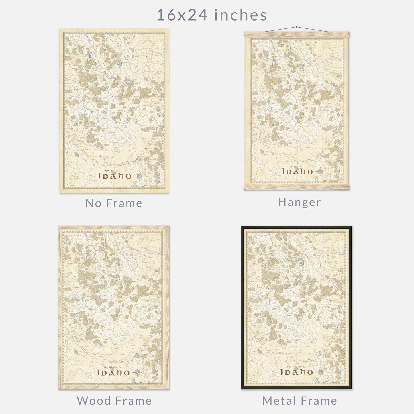 Idaho Fantasy Map Print