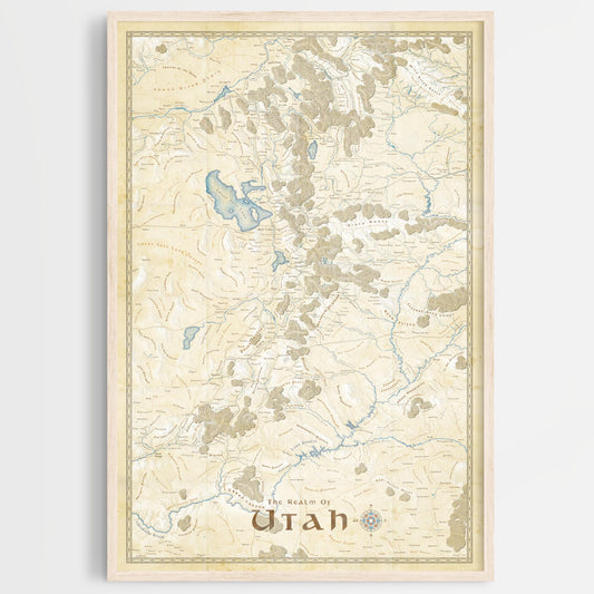 Utah Fantasy Map Print
