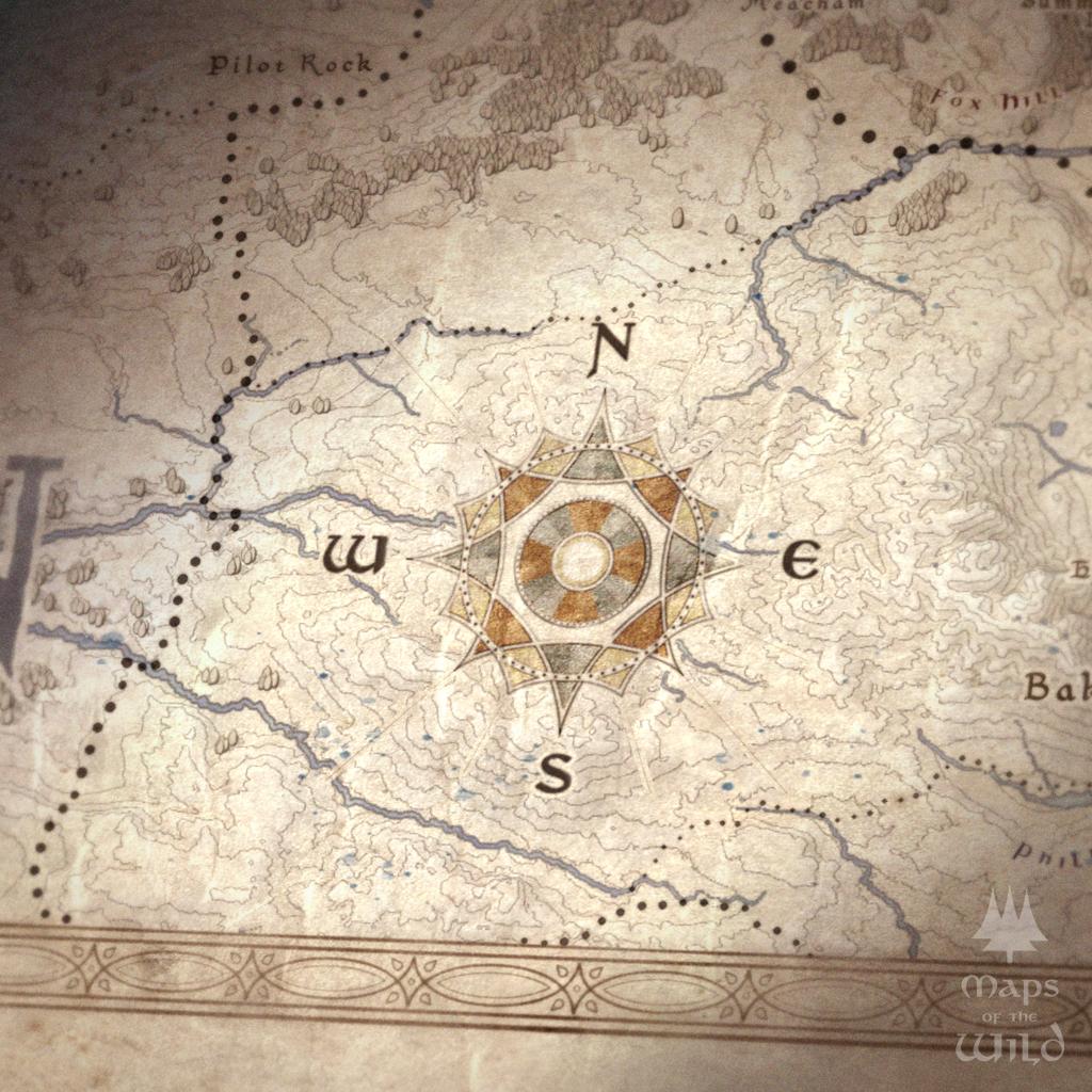 Washington wall map done in fantasy art style for home and office decor.