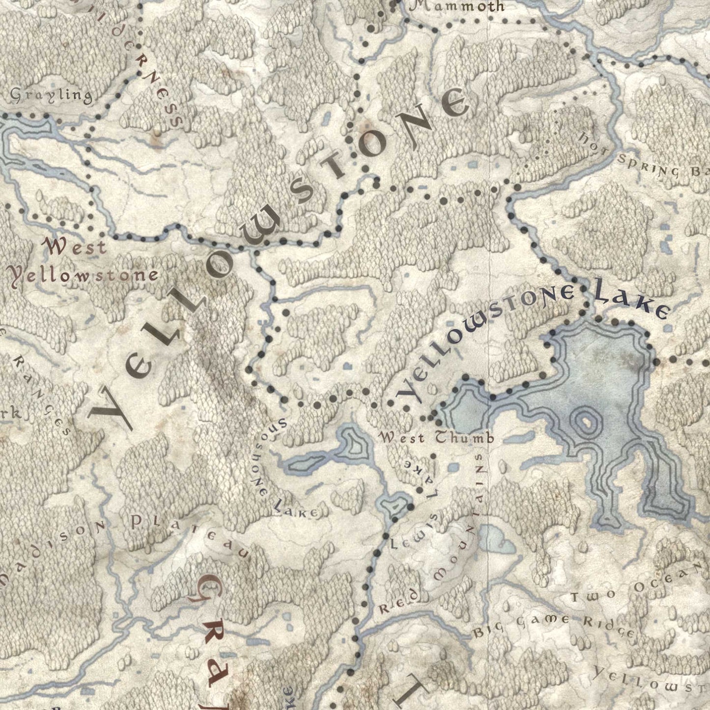 Wyoming Fantasy Map Print