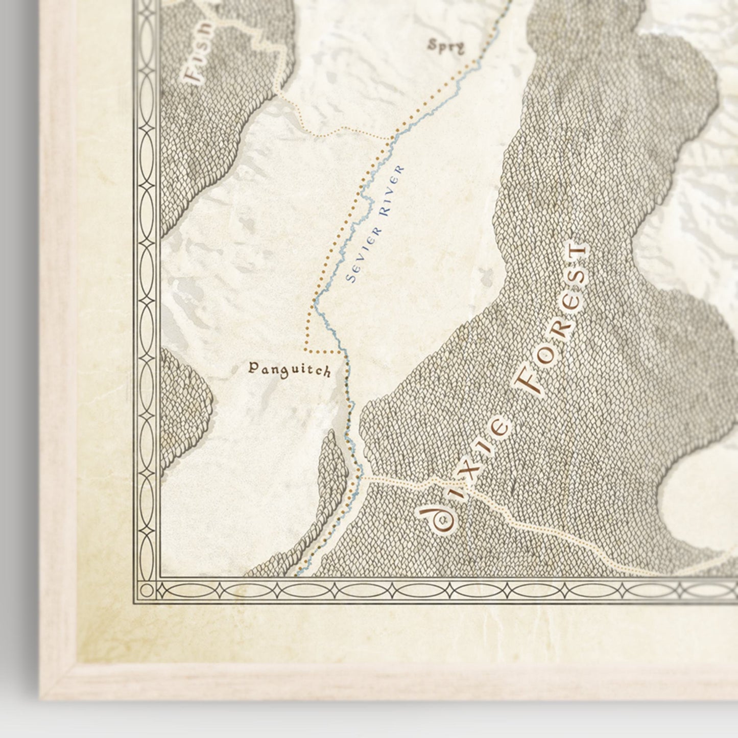 Central Utah Fantasy Map Print